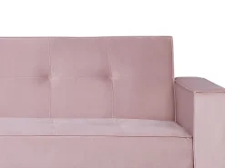 Velvet Sofa Bed Pink Visnes