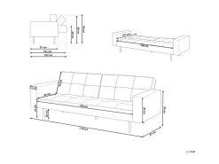 Velvet Sofa Bed Pink Visnes