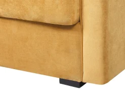 Velvet Sofa Bed With Storage Yellow Eksjo