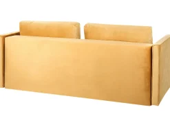 Velvet Sofa Bed With Storage Yellow Eksjo