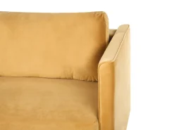 Velvet Sofa Bed With Storage Yellow Eksjo