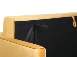 Velvet Sofa Bed With Storage Yellow Eksjo