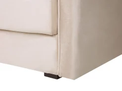 Velvet Sofa Bed With Storage Beige Eksjo