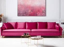 Velvet Sofa Fuchsia Pink Aure