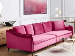 Velvet Sofa Fuchsia Pink Aure