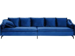 Velvet Sofa Navy Blue Aure
