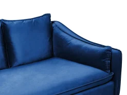 Velvet Sofa Navy Blue Aure