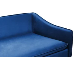 Velvet Sofa Navy Blue Aure
