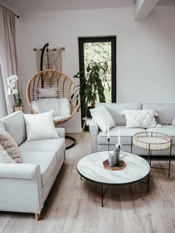Velvet Sofa Set Beige Ronneby