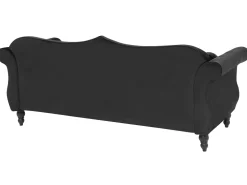 Velvet Sofa Set Black Skien