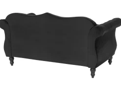 Velvet Sofa Set Black Skien