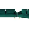 Velvet Sofa Set Emerald Green Maura