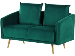 Velvet Sofa Set Emerald Green Maura