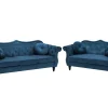 Velvet Sofa Set Navy Blue Skien