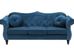 Velvet Sofa Set Navy Blue Skien