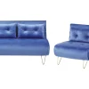 Velvet Sofa Set Navy Blue Vestfold