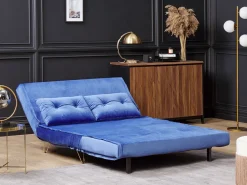 Velvet Sofa Set Navy Blue Vestfold