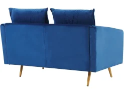 Velvet Sofa Set Navy Blue Maura