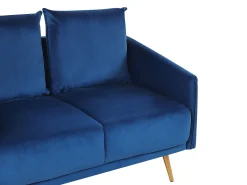 Velvet Sofa Set Navy Blue Maura