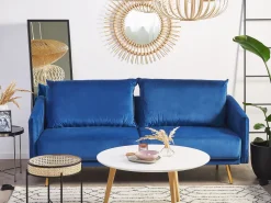 Velvet Sofa Set Navy Blue Maura