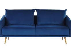 Velvet Sofa Set Navy Blue Maura