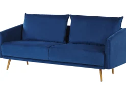 Velvet Sofa Set Navy Blue Maura