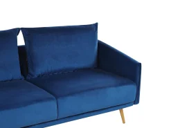 Velvet Sofa Set Navy Blue Maura