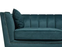 Velvet Sofa Set Teal Blue Gaula