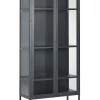 Vitrine Metall Schwarz 4 Facher 176 Cm Harty