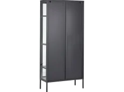 Vitrine Metall Schwarz 4 Facher 176 Cm Harty