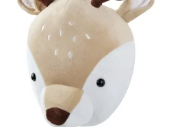 Wanddekoration Beige Tierkopf Hirsch 23 X 30 Cm Bambi