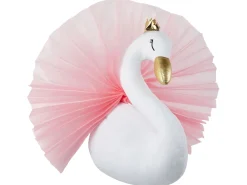 Wanddekoration Kuscheltierkopf Schwan Weis Odetta