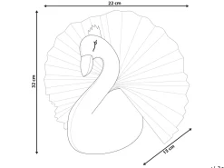 Wanddekoration Kuscheltierkopf Schwan Weis Odetta