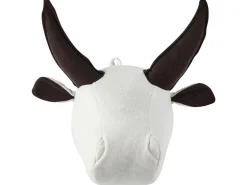 Wanddekoration Kuscheltierkopf Stier Weis Geoffrey