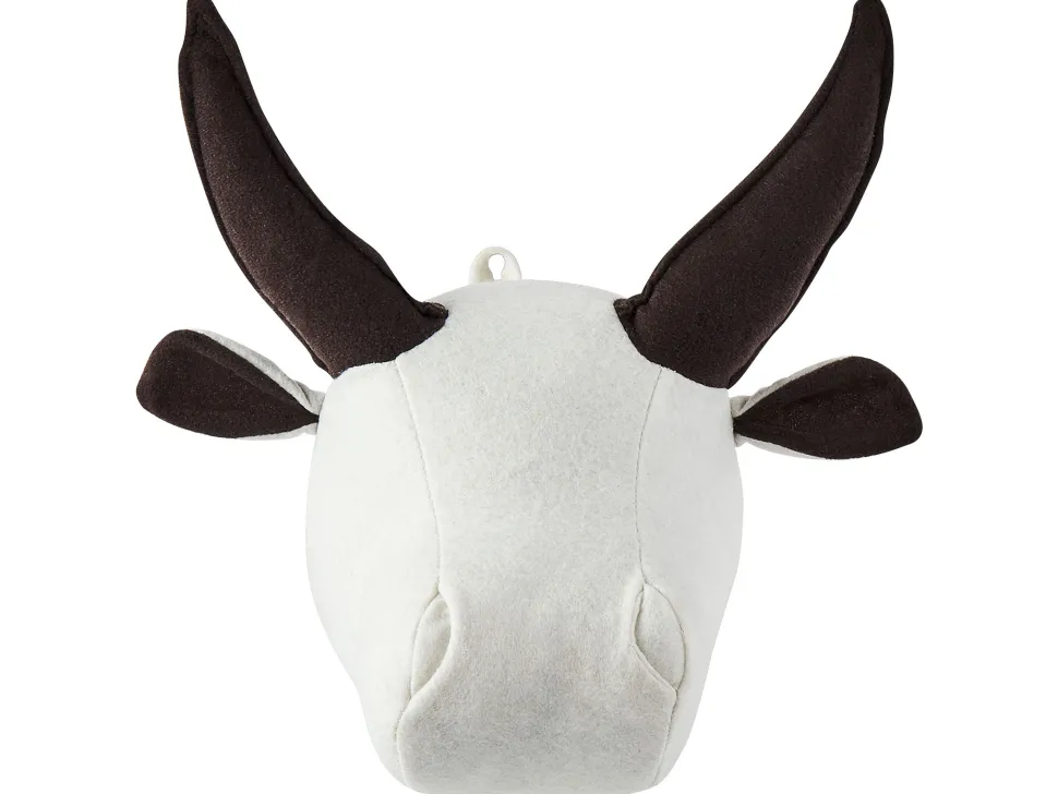Wanddekoration Kuscheltierkopf Stier Weis Geoffrey