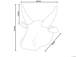 Wanddekoration Kuscheltierkopf Stier Weis Geoffrey
