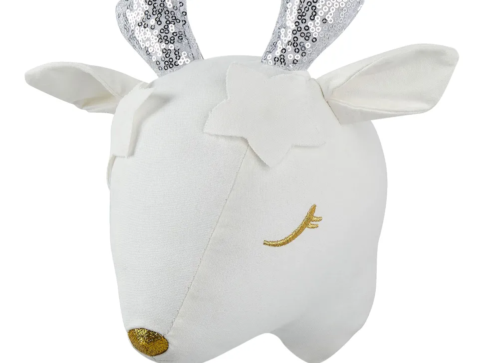 Wanddekoration Kuscheltierkopf Reh Weis Suzy