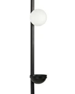 Wandleuchte Mit Blumentopf Metall Schwarz / Weis Kugelform Isabella