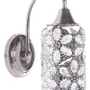 Wandleuchte Nickel Blumenmuster Rund Sysola