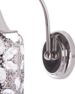 Wandleuchte Nickel Blumenmuster Rund Sysola
