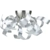 Wandleuchte Nickel 3-Flammig Schleifen-Optik Icana