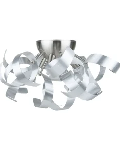 Wandleuchte Nickel 3-Flammig Schleifen-Optik Icana