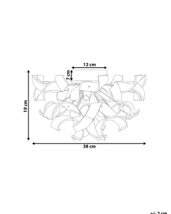 Wandleuchte Nickel 3-Flammig Schleifen-Optik Icana