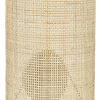 Wandleuchte Rattan Naturfarben Halbrund Demitrie