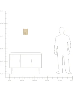 Wandleuchte Rattan Naturfarben Halbrund Demitrie