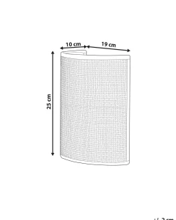 Wandleuchte Rattan Naturfarben Halbrund Demitrie