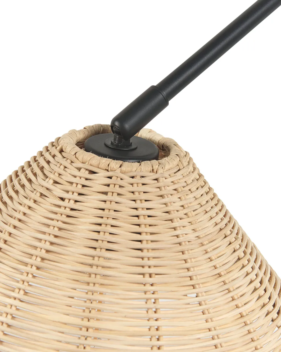 Wandleuchte Rattan Naturlich Kegelform Palena