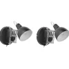 Wandleuchte Schwarz 2Er Set Glockenform Harrington