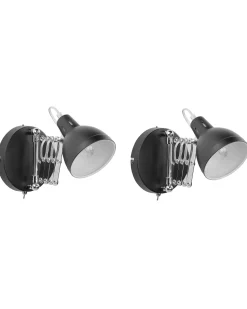 Wandleuchte Schwarz 2Er Set Glockenform Harrington