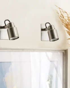 Wandleuchte Silber 2Er Set Rund Bonte